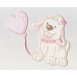 Iron-on Patch - Pink Dog